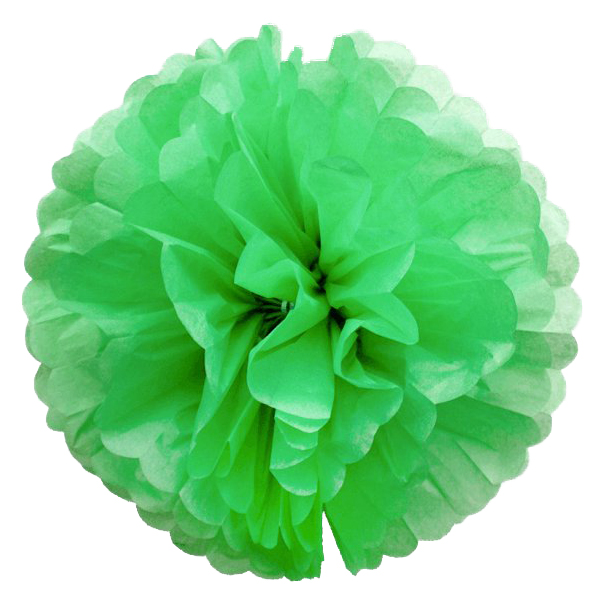 Green Tissue Paper Pom Pom